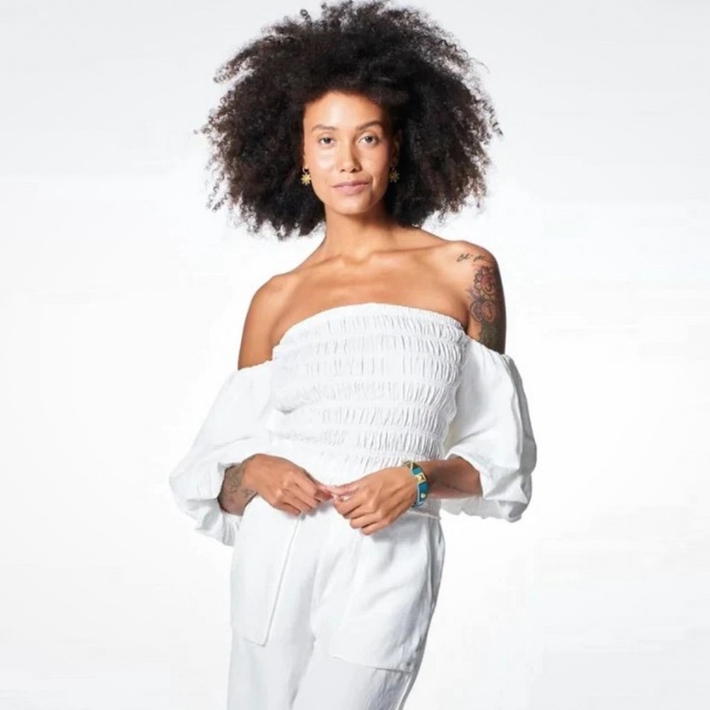 Young Fabulous & Broke White Off-Shoulder Blouse Size Small